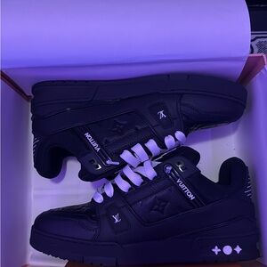 Louis Vuitton Dark Sneakers with White Details